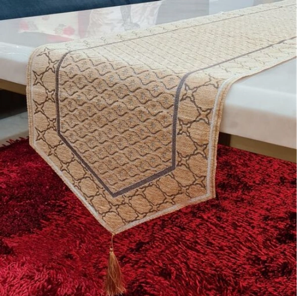 High Quality Embroidred Cotton Table Runner( Size16X72 Inch) - Beige, Cotton, Pack of1